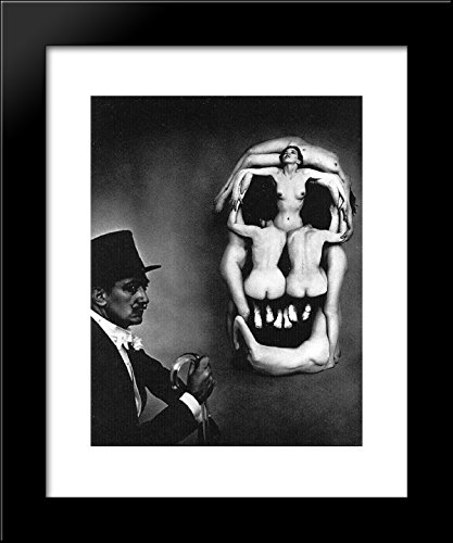 Amazon.co.jp: スカルを形成する女性 20x24 フレーム入りアート